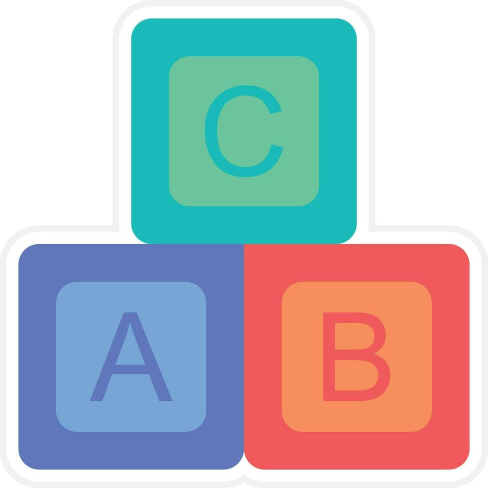 abc blokken vector icoon