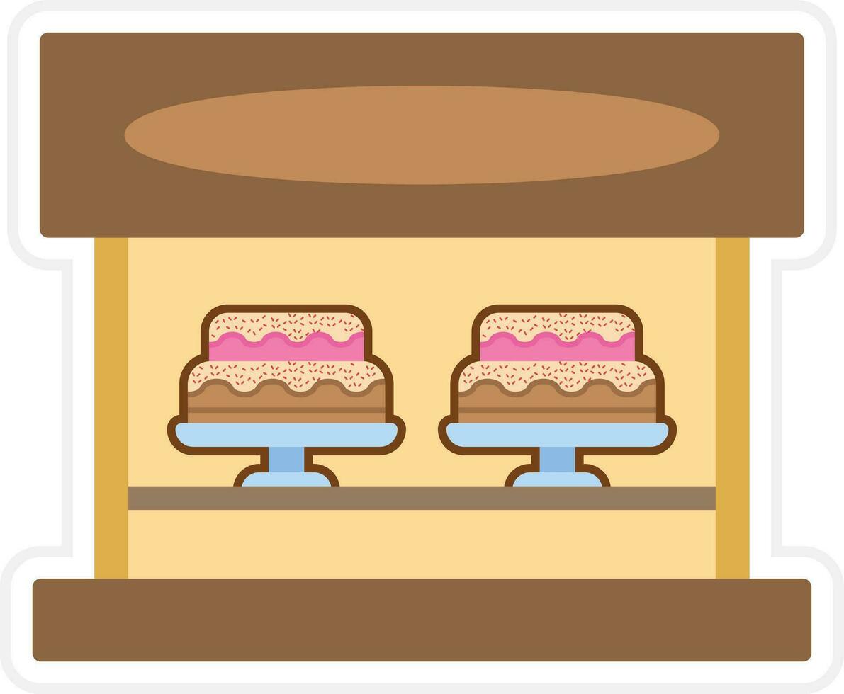 cakes vitrine vector icoon