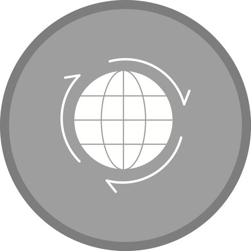 wereldwijde Glyph ronde cirkel vector