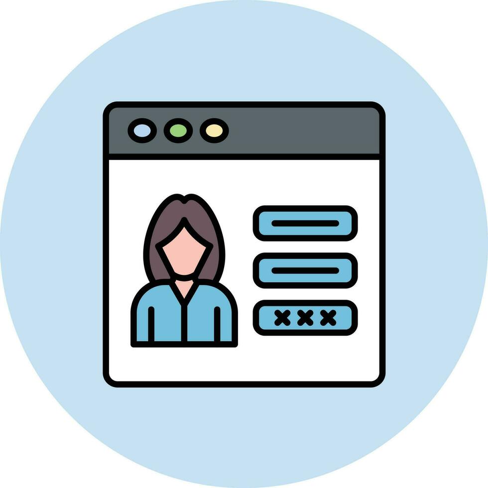 login vector pictogram