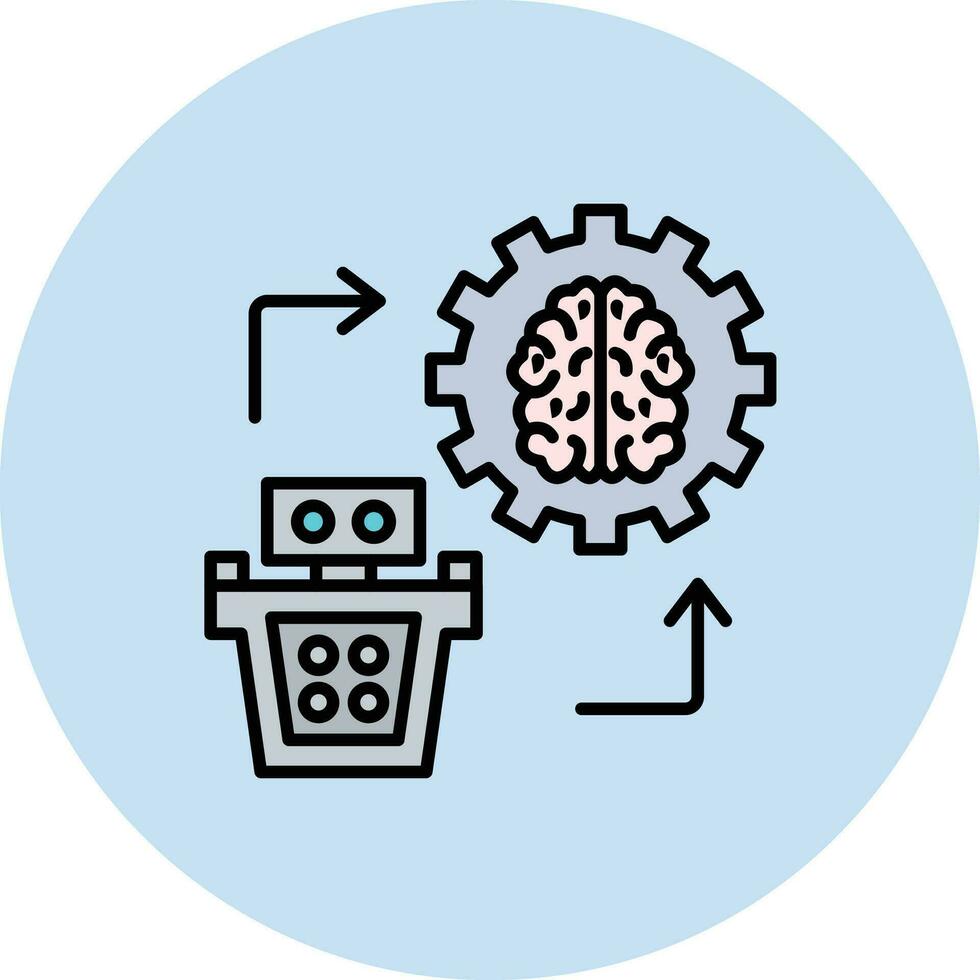 machine aan het leren vector icoon