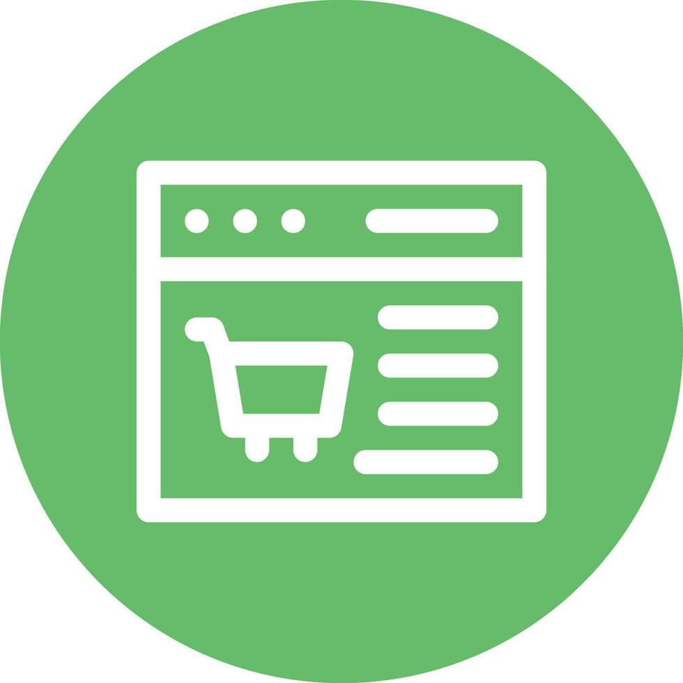 e-commerce webpagina vector icoon