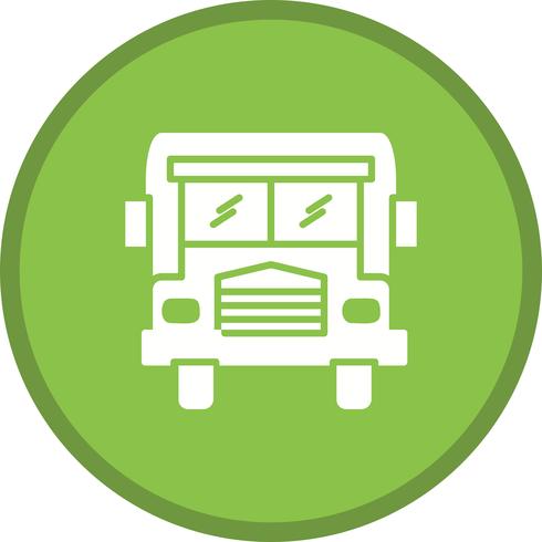 Schoolbus glyph multikleuren achtergrondpictogram vector