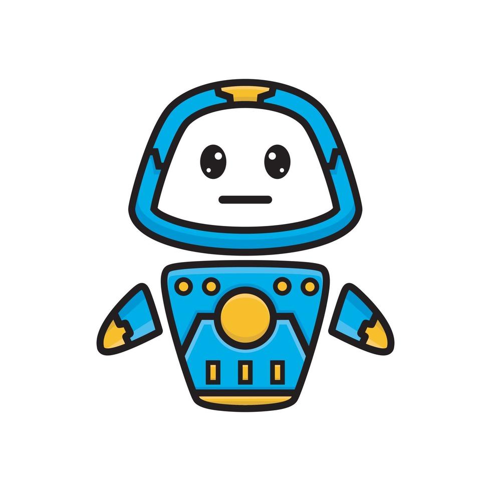 schattige karakters vriendelijke blauwe robot vector