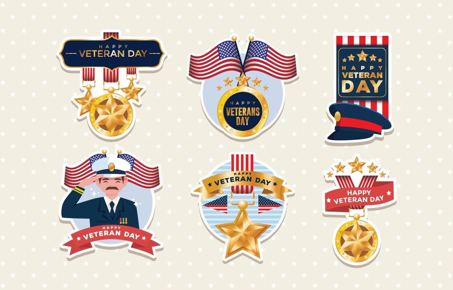 veteranen dag sticker vector