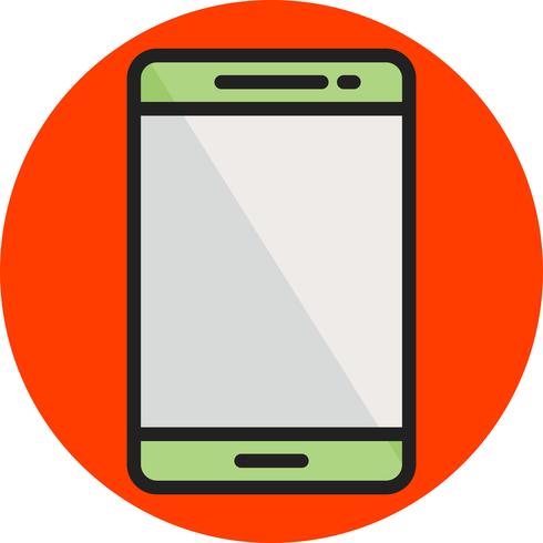 Mobiele telefoonlijn gevuld vector