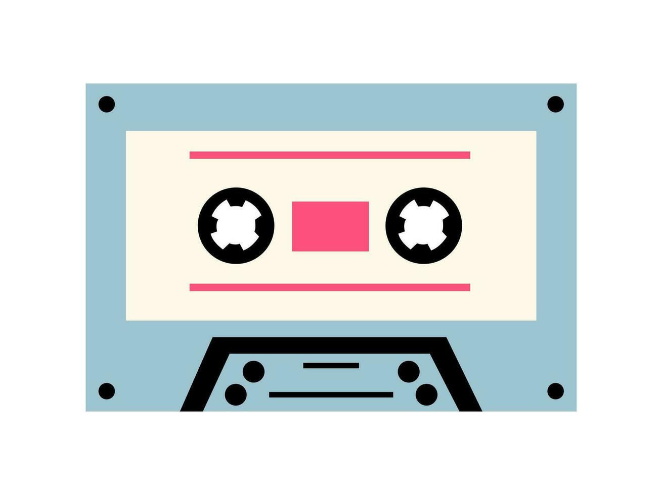 retro audio cassette vector vlak illustratie