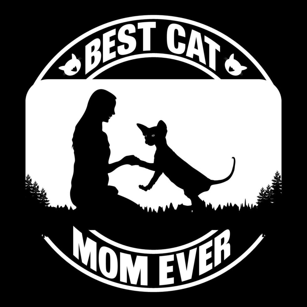 schattig kat t-shirt ontwerp vector