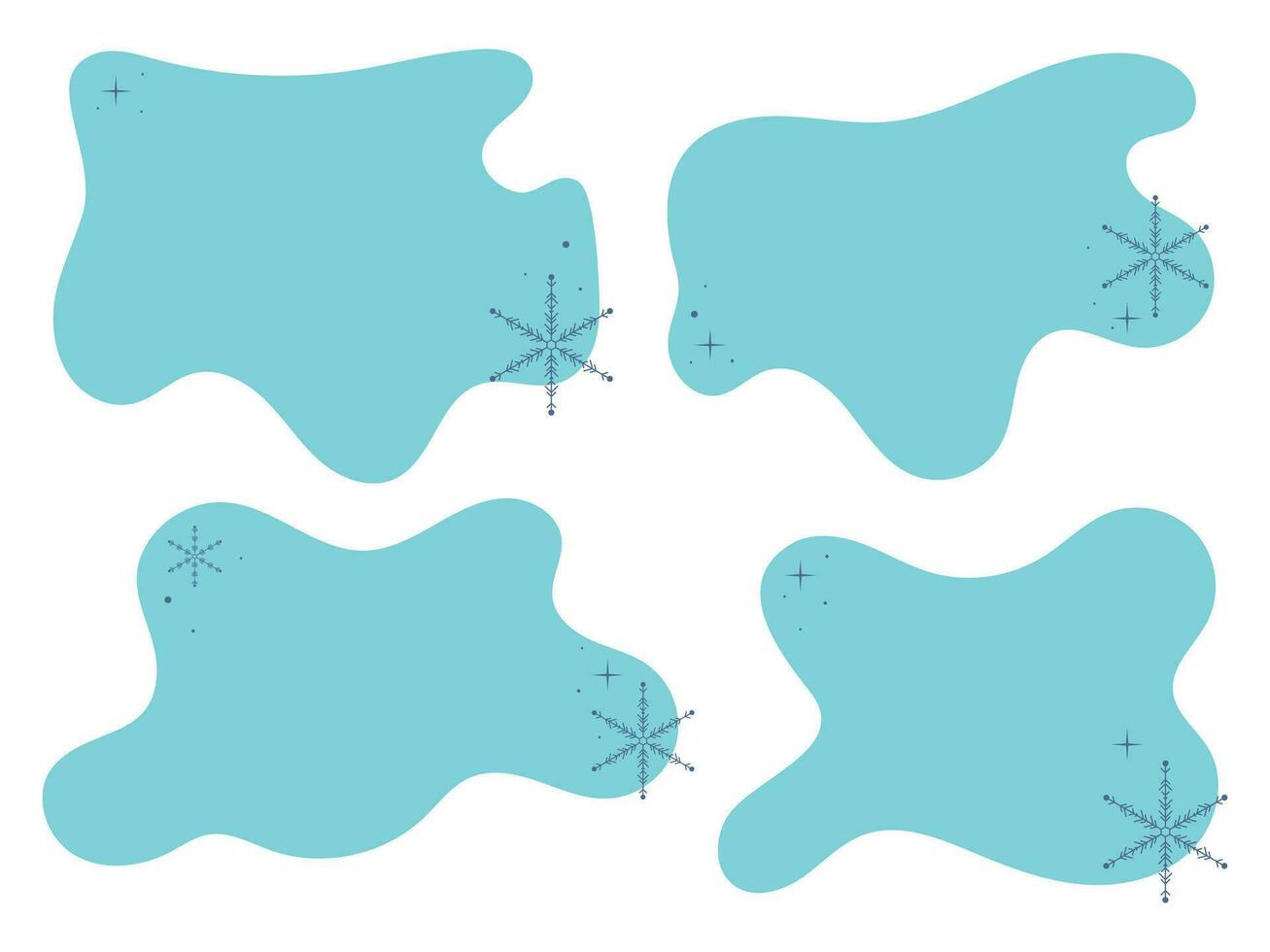abstract reeks winter achtergronden met kopiëren ruimte voor tekst en sneeuwvlokken. vector Sjablonen