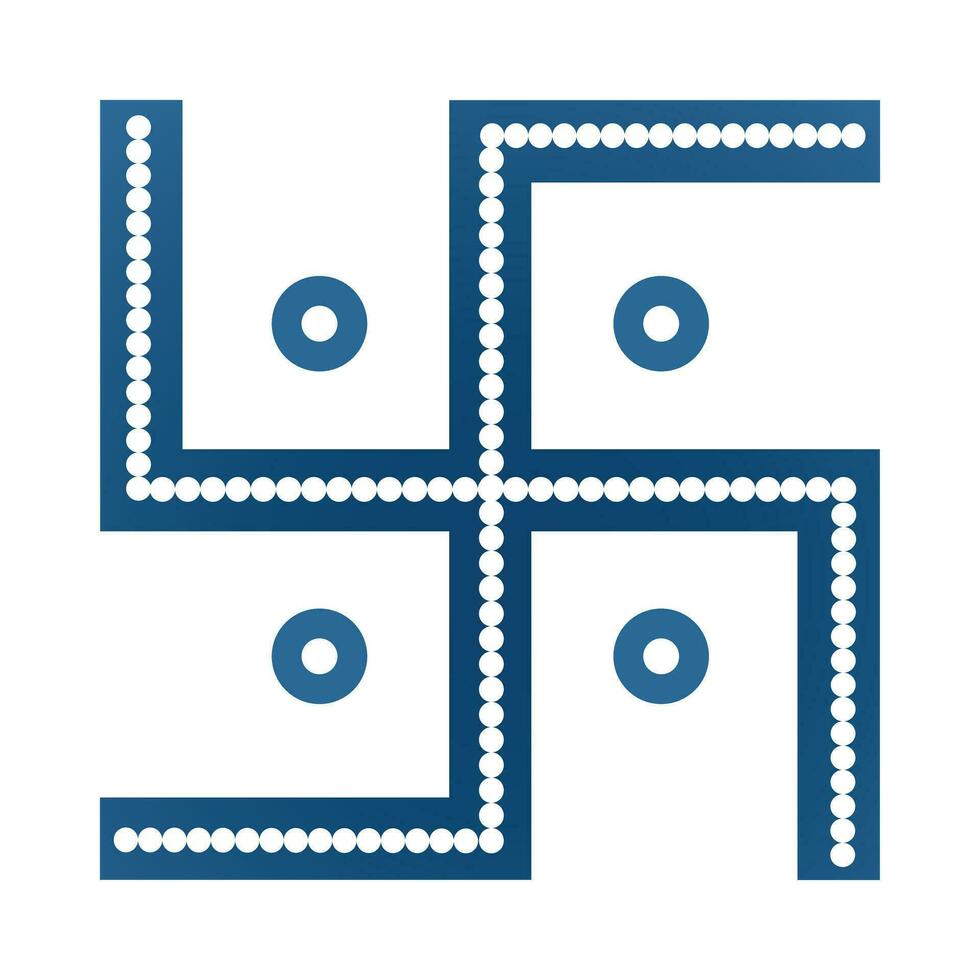 swastika symbool in blauw kleur vector