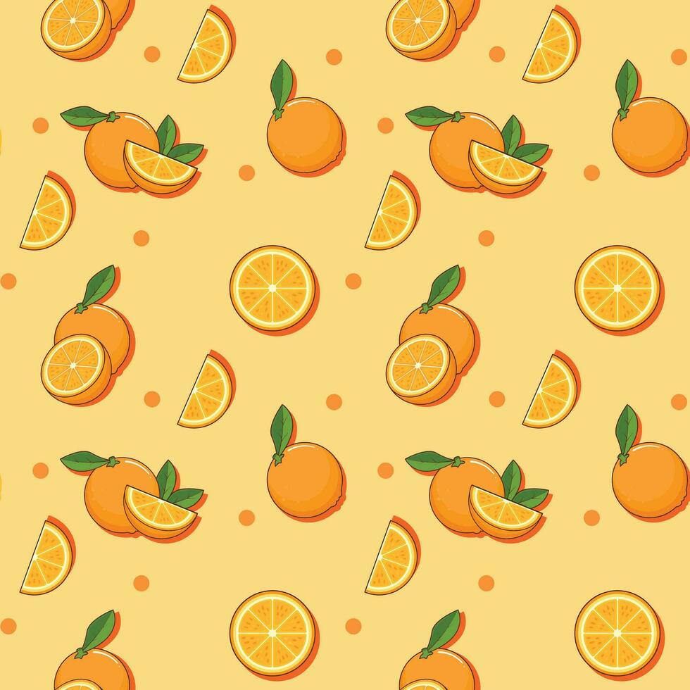 tekenfilm oranje naadloos patroon vector
