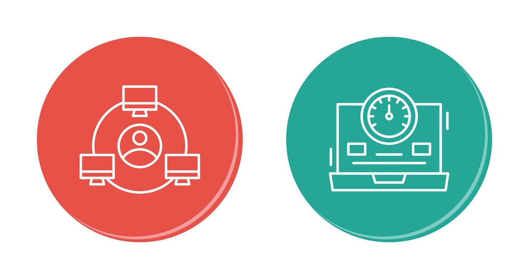 netwerk en snelheidsmeter icoon vector