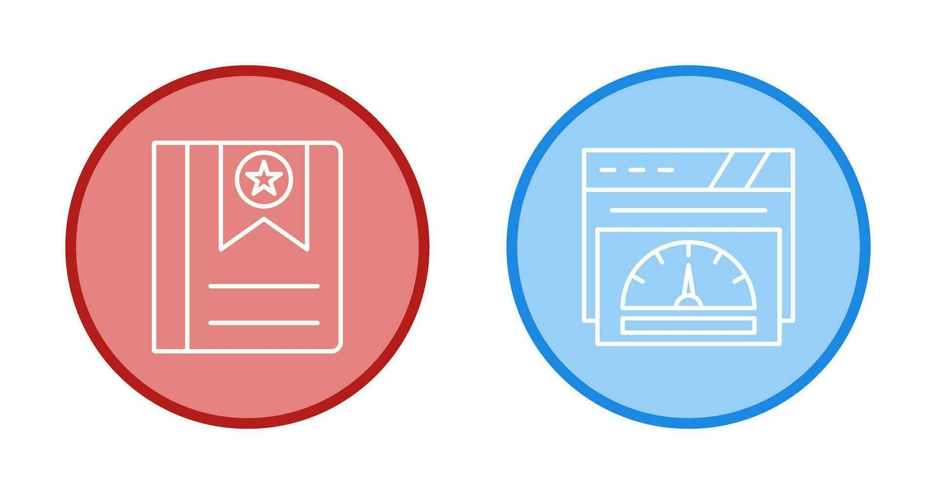 bladwijzer en snelheidsmeter icoon vector