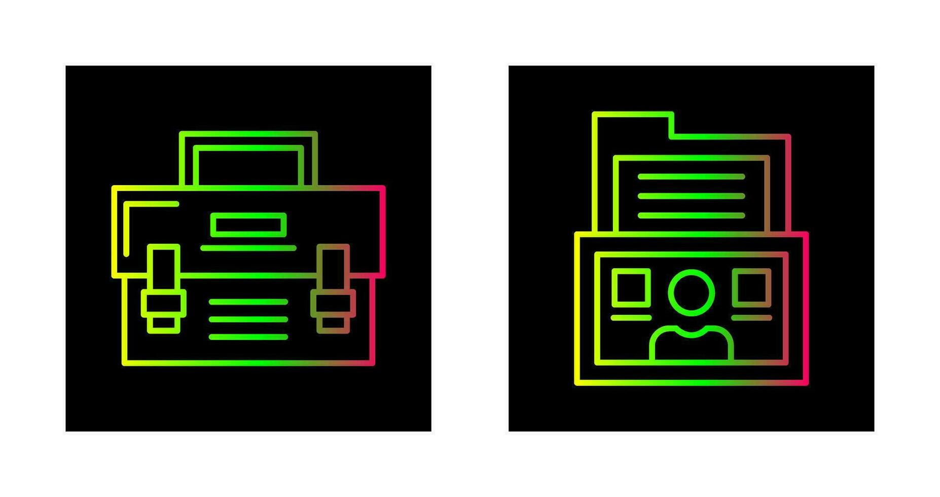 aktentas en map icoon vector