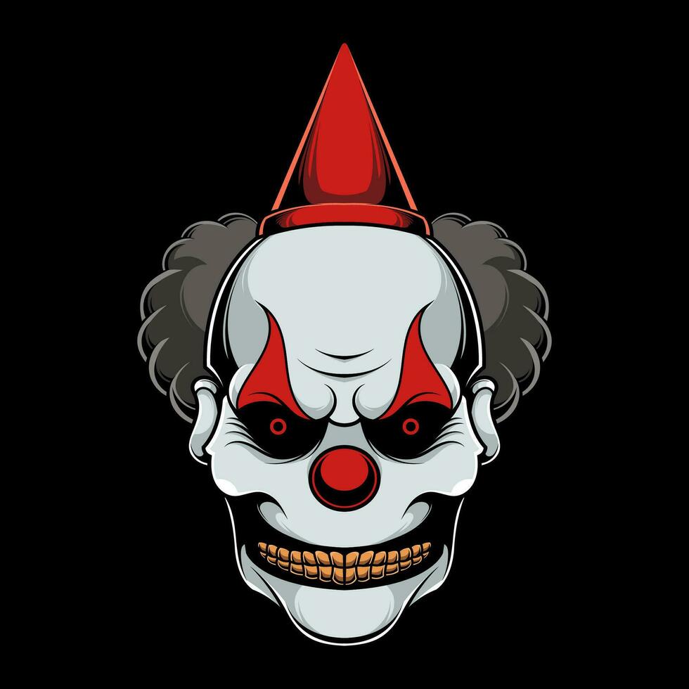 clown hoofd illustratie vector