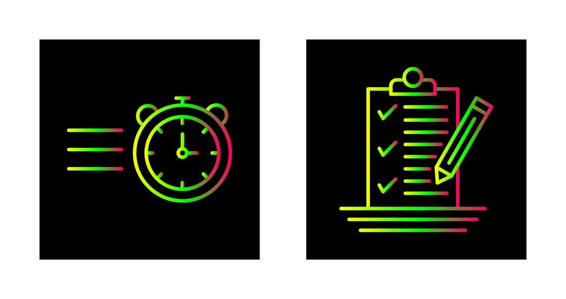 stopwatch en controleren lijst icoon vector