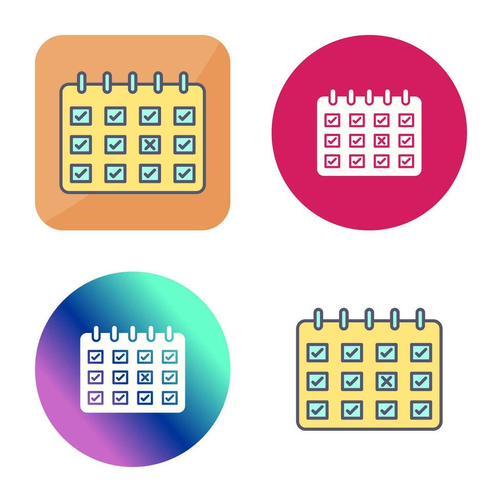 gemarkeerd kalender vector icoon