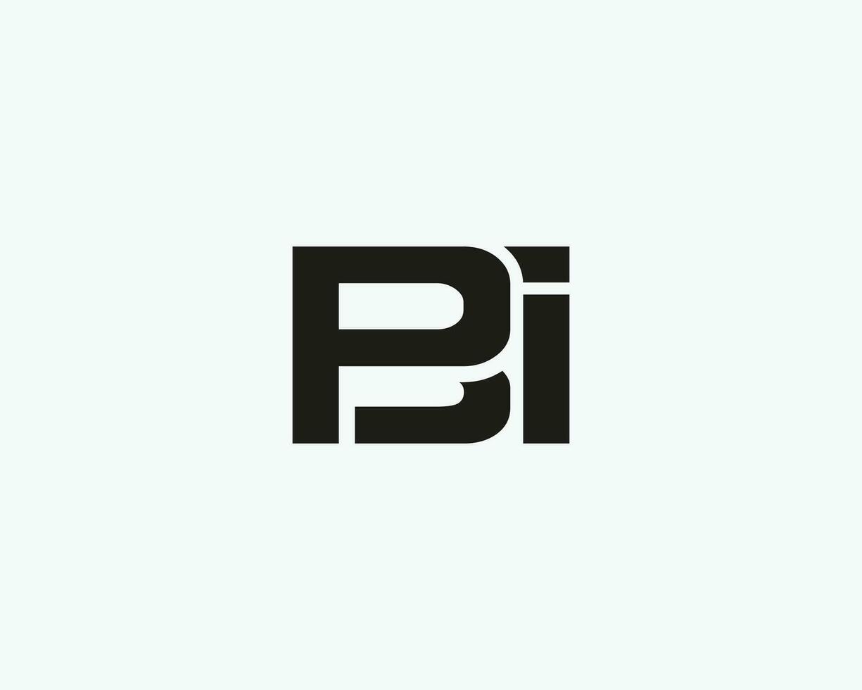 pbi brief logo ontwerp vector