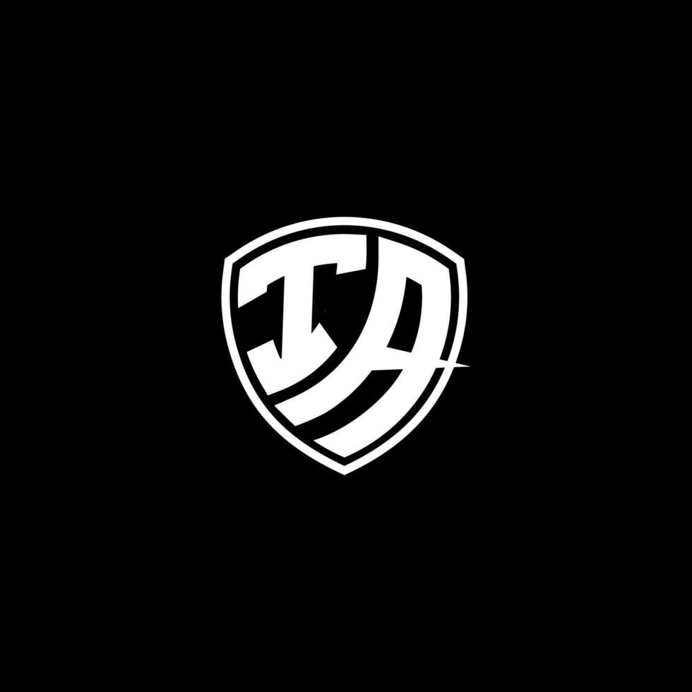 IA eerste brief in modern concept monogram schild logo vector