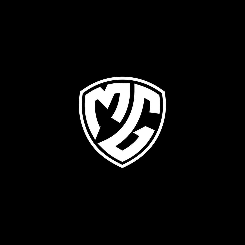 mg eerste brief in modern concept monogram schild logo vector