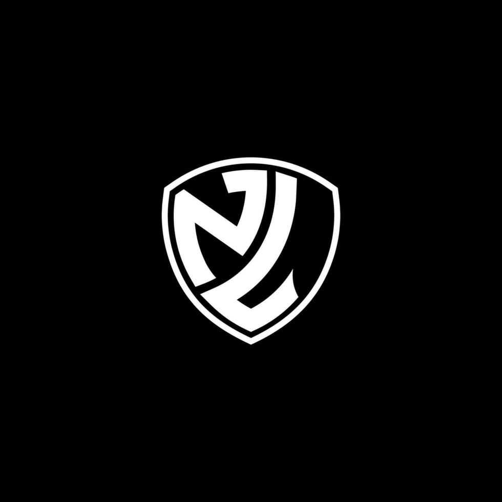 nl eerste brief in modern concept monogram schild logo vector