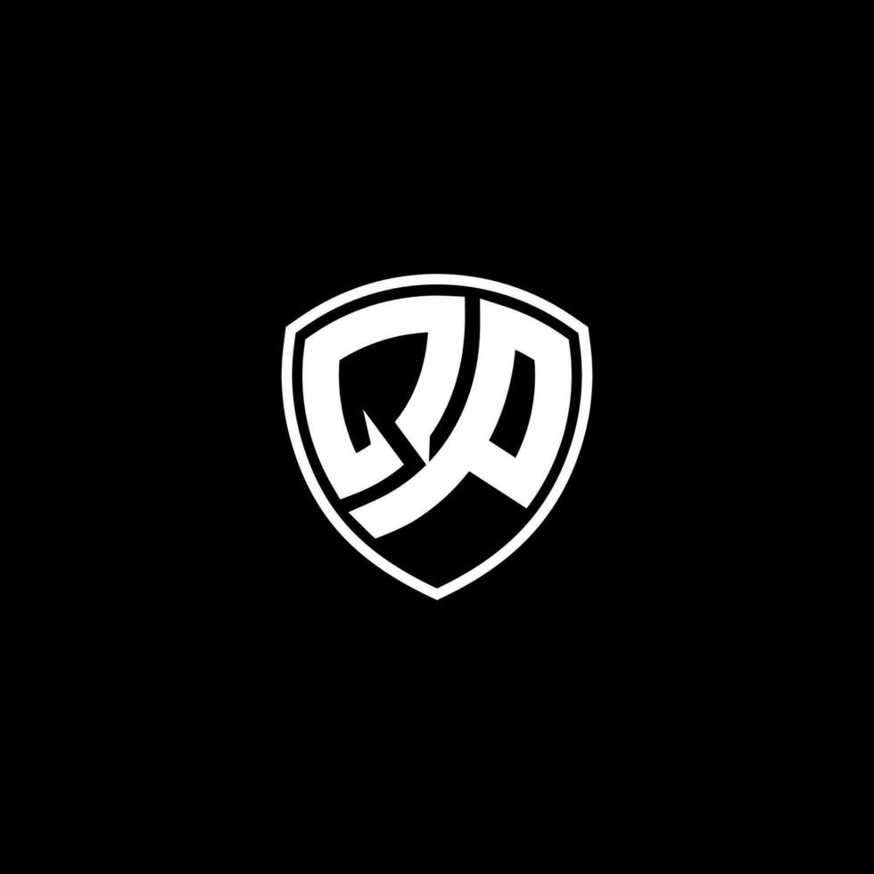 qp eerste brief in modern concept monogram schild logo vector