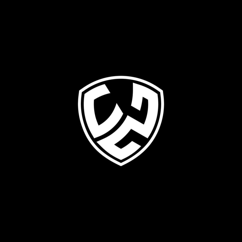 uz eerste brief in modern concept monogram schild logo vector