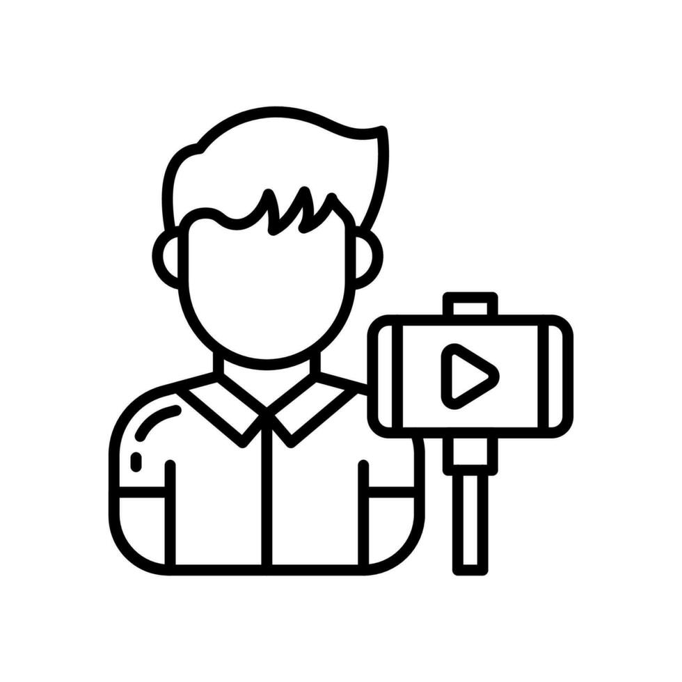 vlogger icoon in vector. illustratie vector