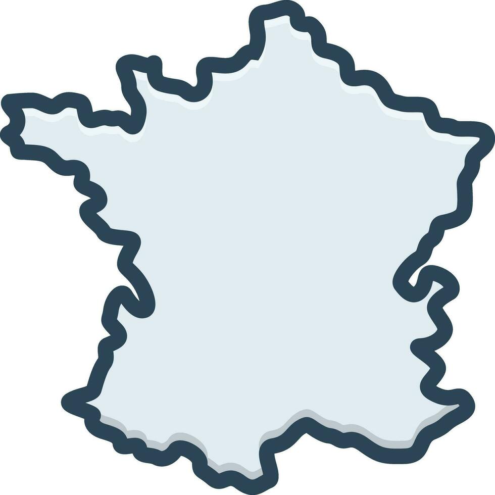 kleur icoon voor Frans vector