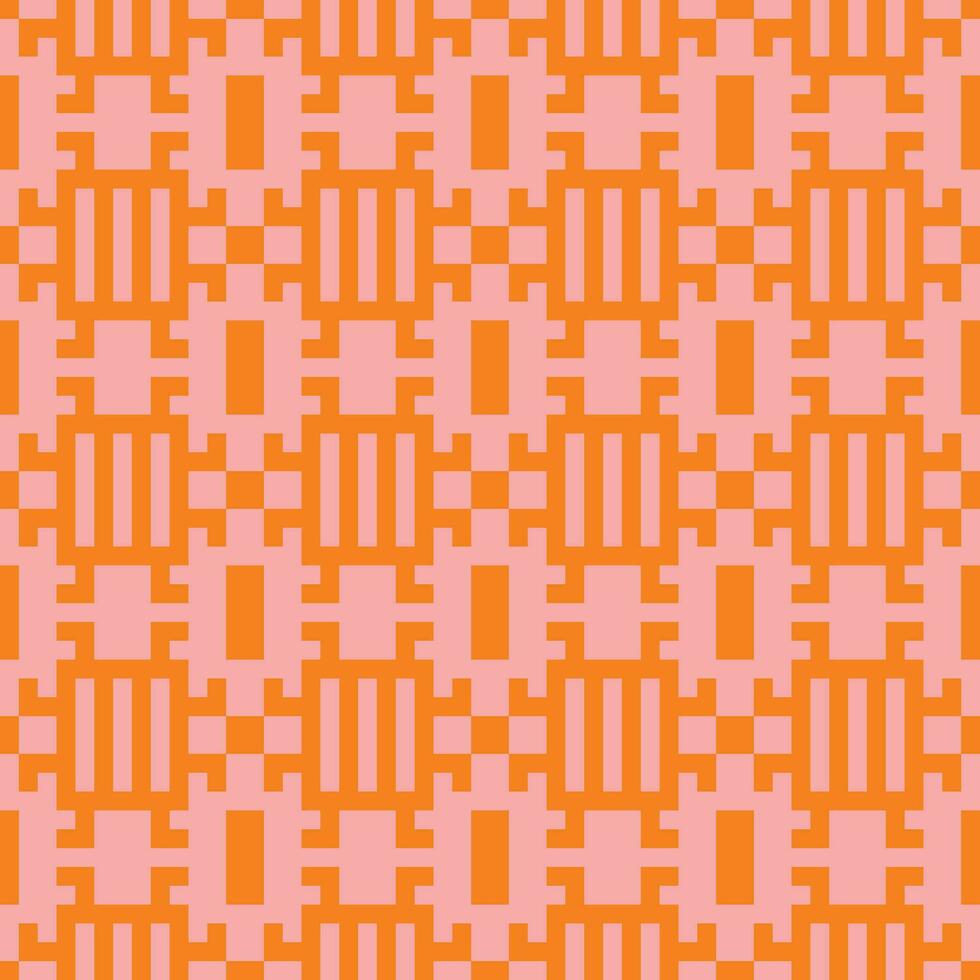 een oranje en roze meetkundig patroon vector