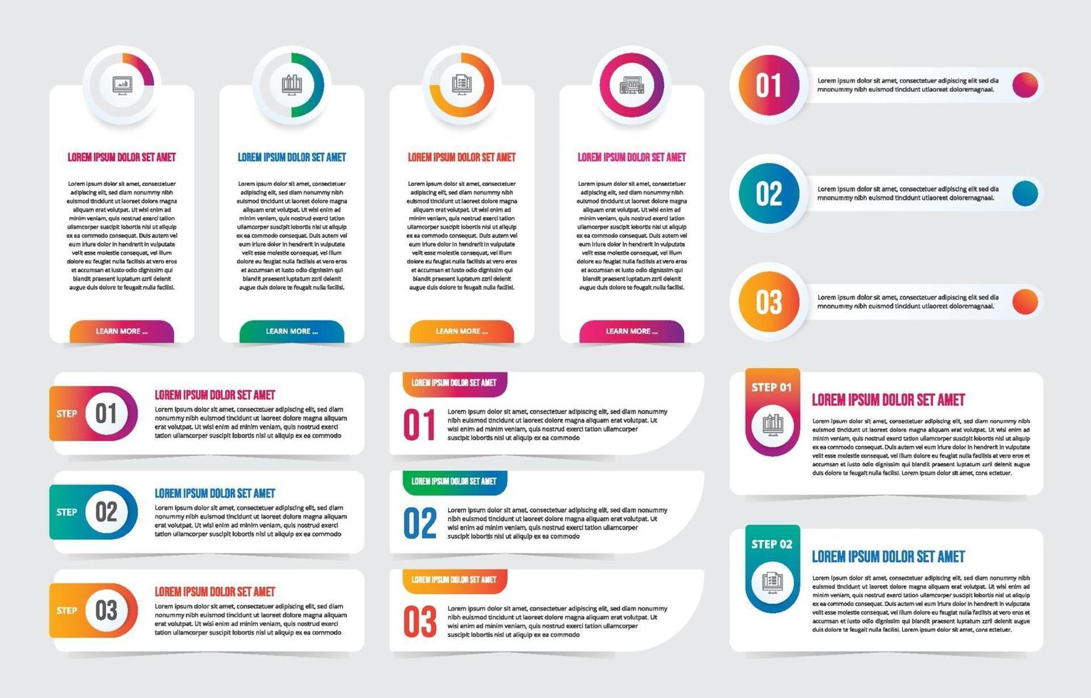 infographic elementen sjabloon mockup vector