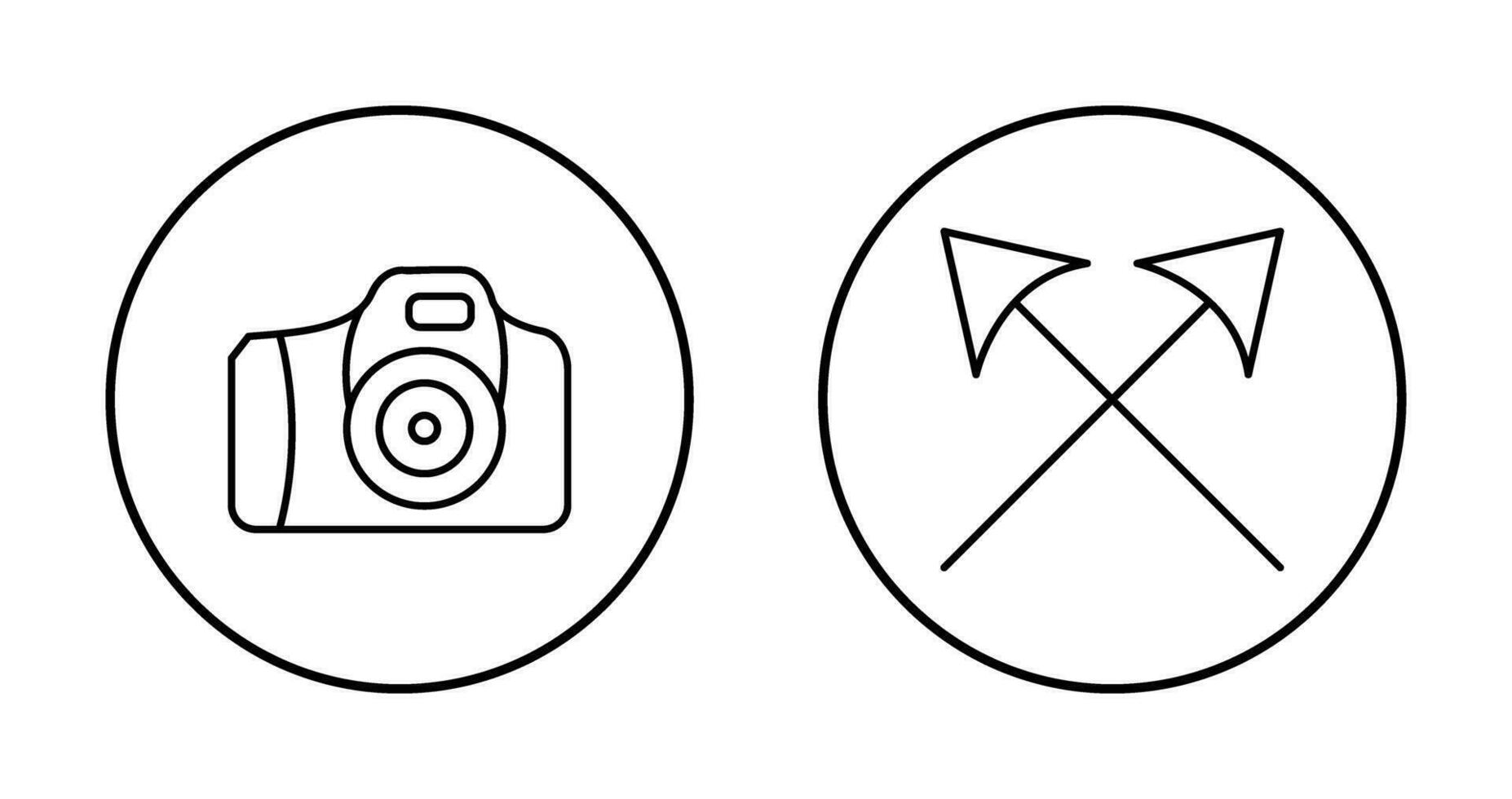 camera en pijlen icoon vector