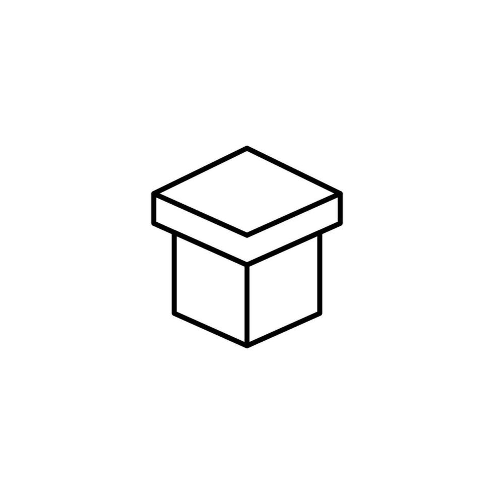 giftbox gemakkelijk schets teken. perfect voor web plaatsen, boeken, winkels, winkels. bewerkbare beroerte in minimalistisch schets stijl vector