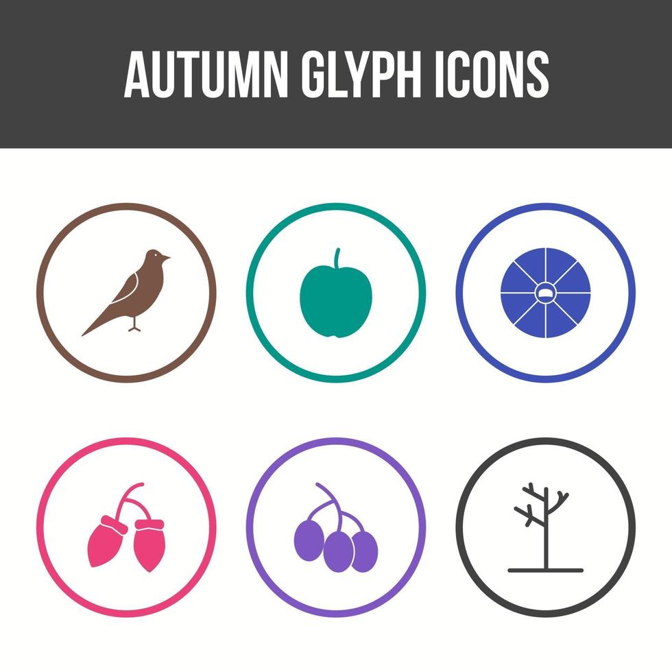 unieke herfst vector icon set