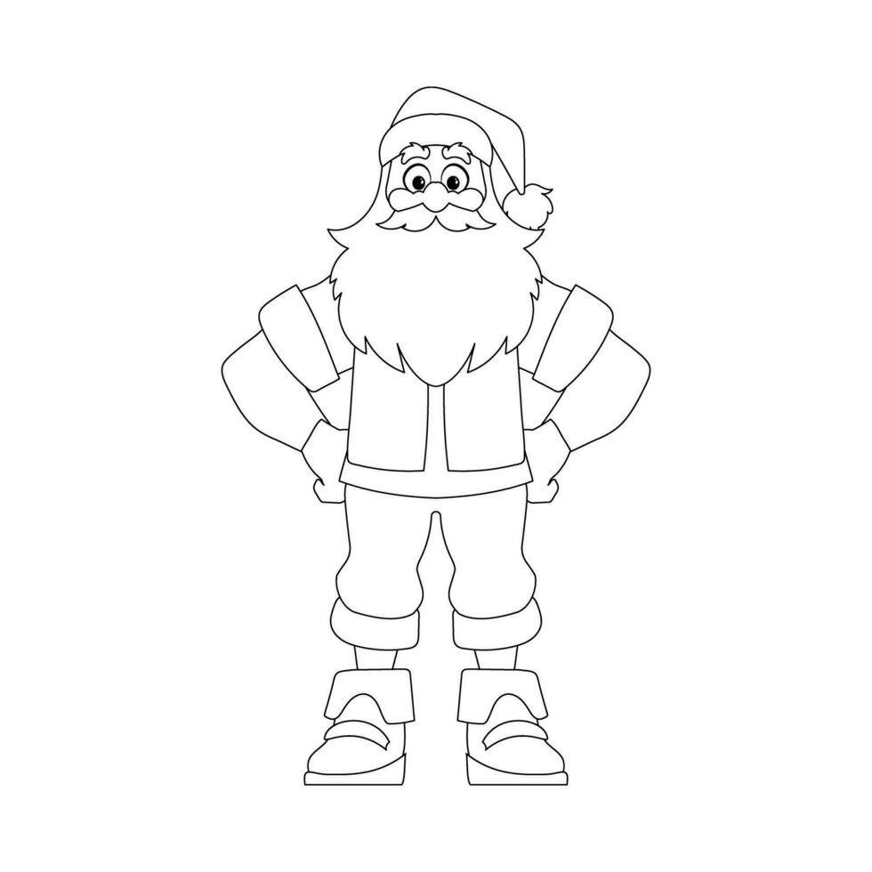 soort en zoet de kerstman claus, de hoofd karakter van de nieuw jaar vakantie. kleur stijl vector