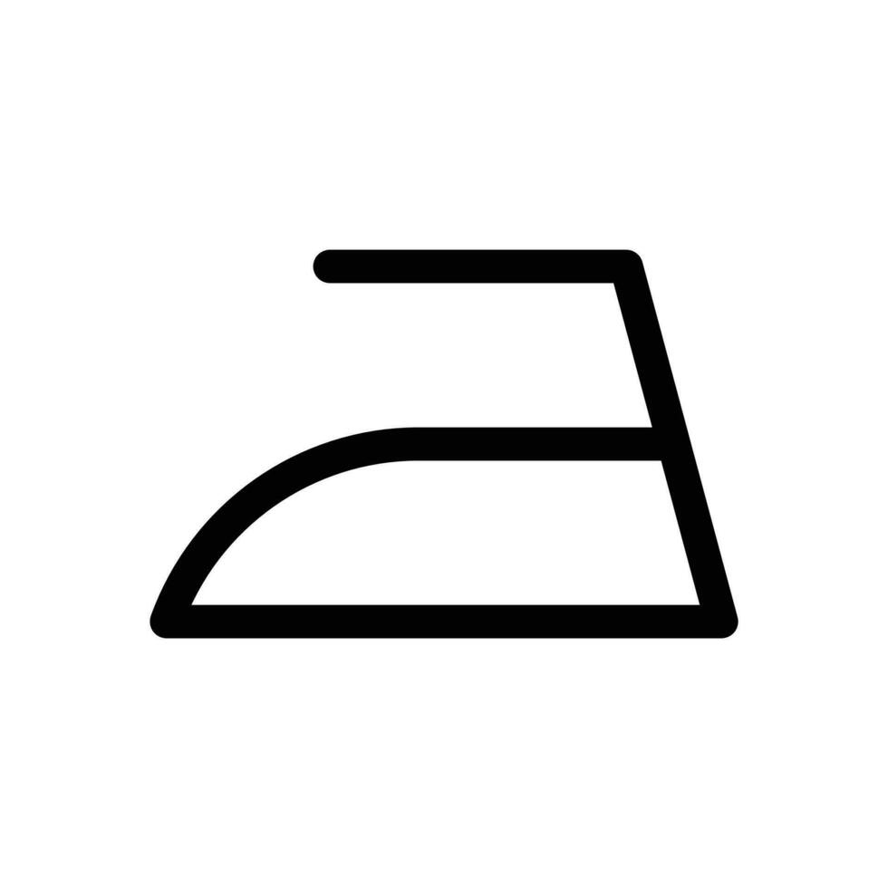 ijzer, wasserij symbool icoon in lijn stijl ontwerp geïsoleerd Aan wit achtergrond. bewerkbare hartinfarct. vector