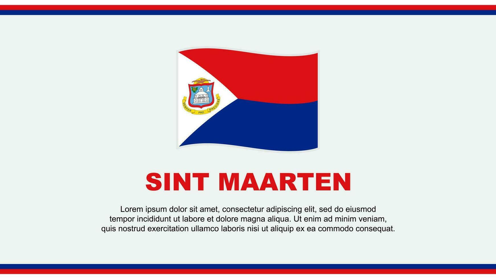 sint maarten vlag abstract achtergrond ontwerp sjabloon. sint maarten onafhankelijkheid dag banier sociaal media vector illustratie. sint maarten ontwerp