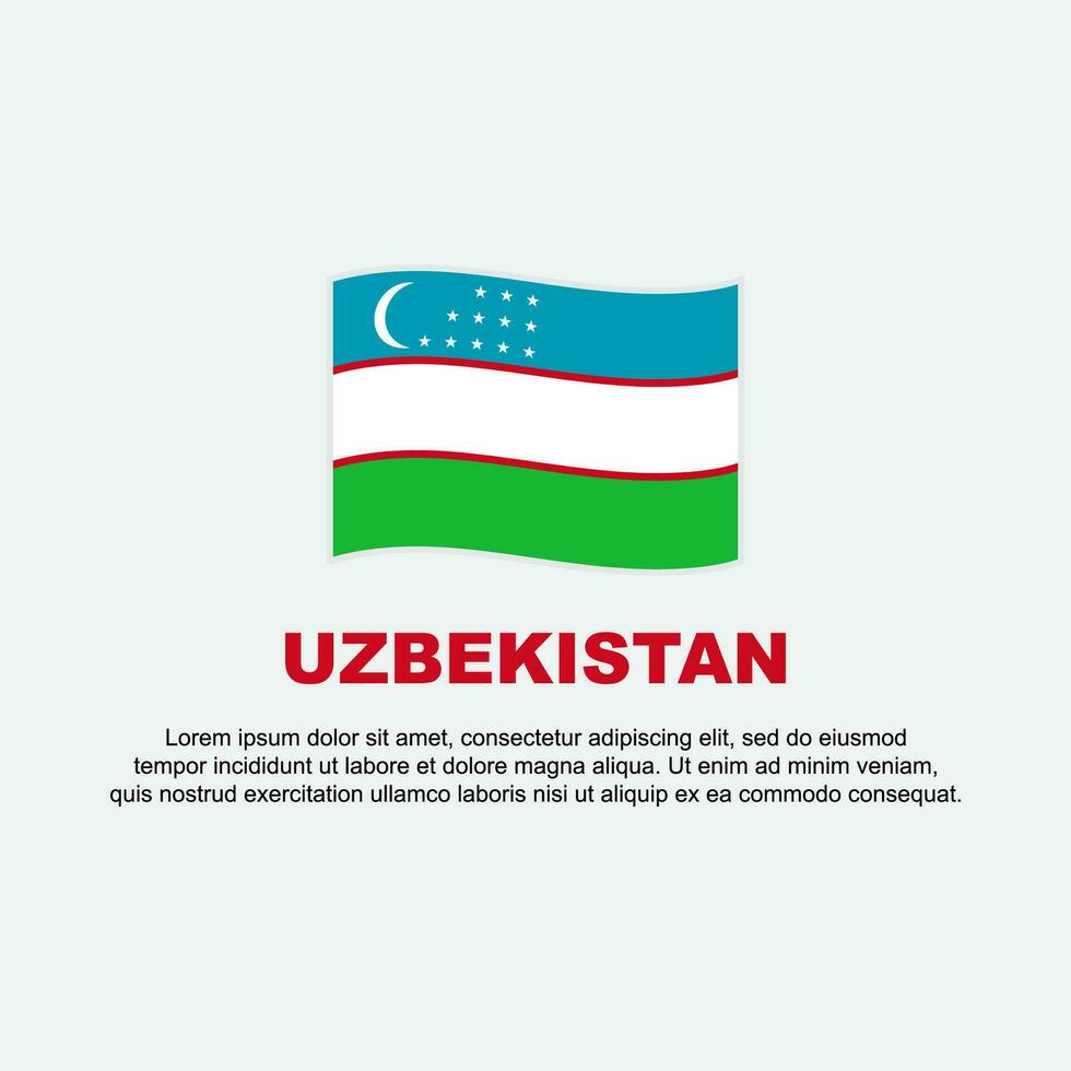 Oezbekistan vlag achtergrond ontwerp sjabloon. Oezbekistan onafhankelijkheid dag banier sociaal media na. Oezbekistan achtergrond vector