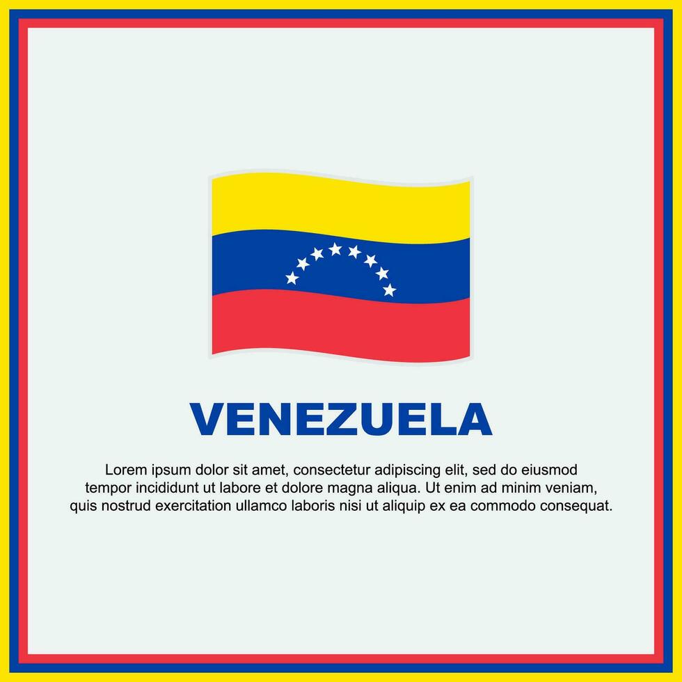 Venezuela vlag achtergrond ontwerp sjabloon. Venezuela onafhankelijkheid dag banier sociaal media na. Venezuela banier vector