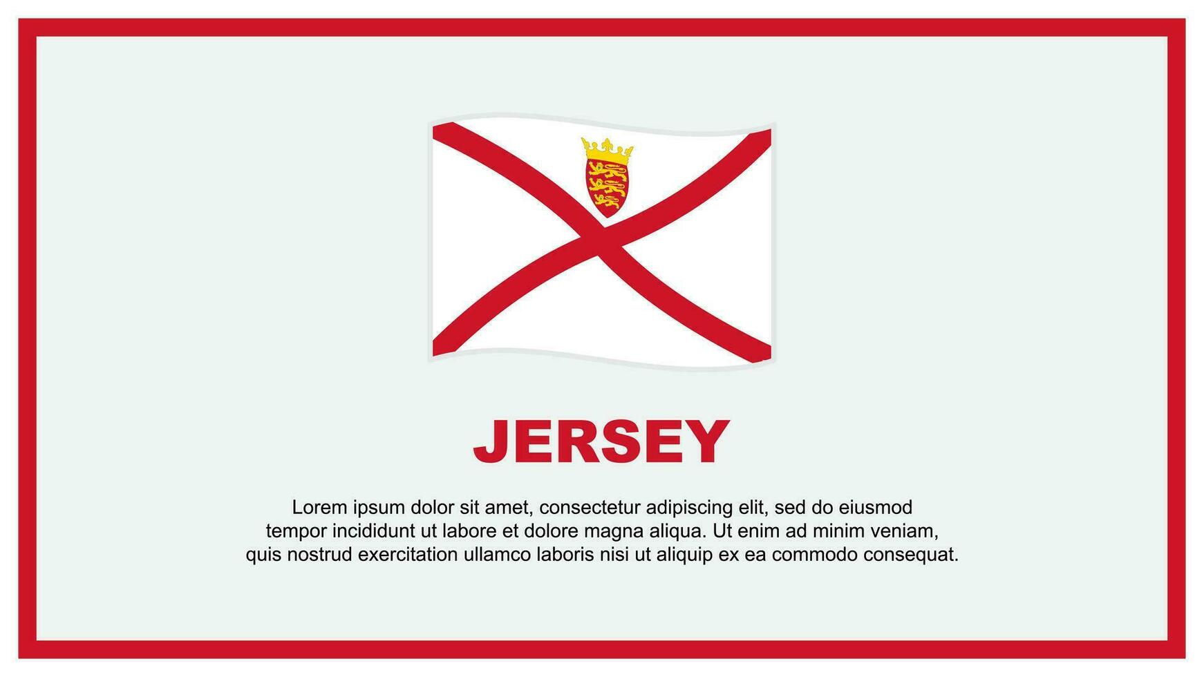 Jersey vlag abstract achtergrond ontwerp sjabloon. Jersey onafhankelijkheid dag banier sociaal media vector illustratie. Jersey banier