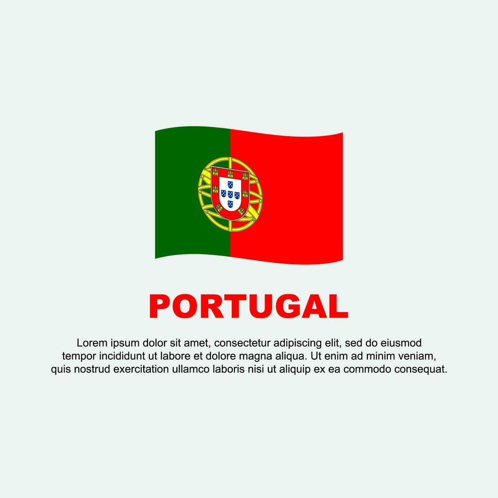 Portugal vlag achtergrond ontwerp sjabloon. Portugal onafhankelijkheid dag banier sociaal media na. Portugal achtergrond vector