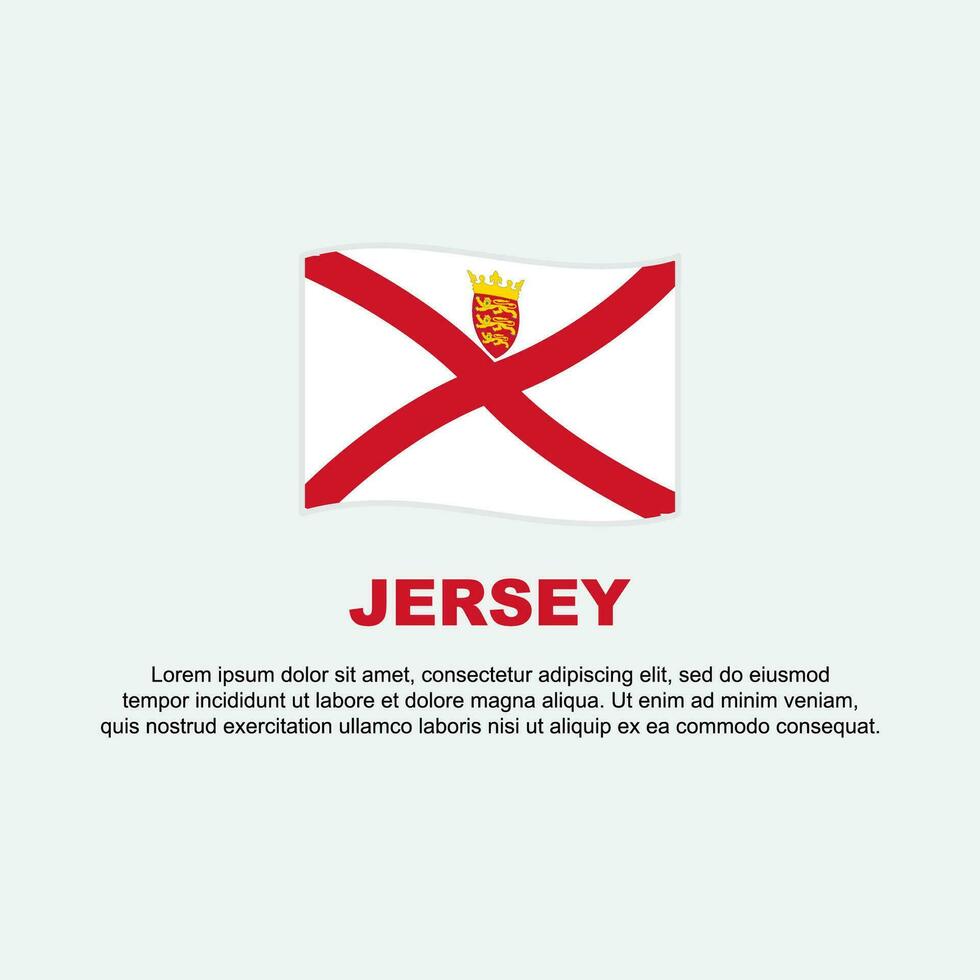 Jersey vlag achtergrond ontwerp sjabloon. Jersey onafhankelijkheid dag banier sociaal media na. Jersey achtergrond vector