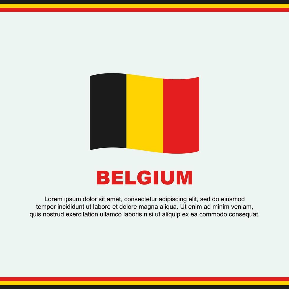 belgie vlag achtergrond ontwerp sjabloon. belgie onafhankelijkheid dag banier sociaal media na. belgie ontwerp vector