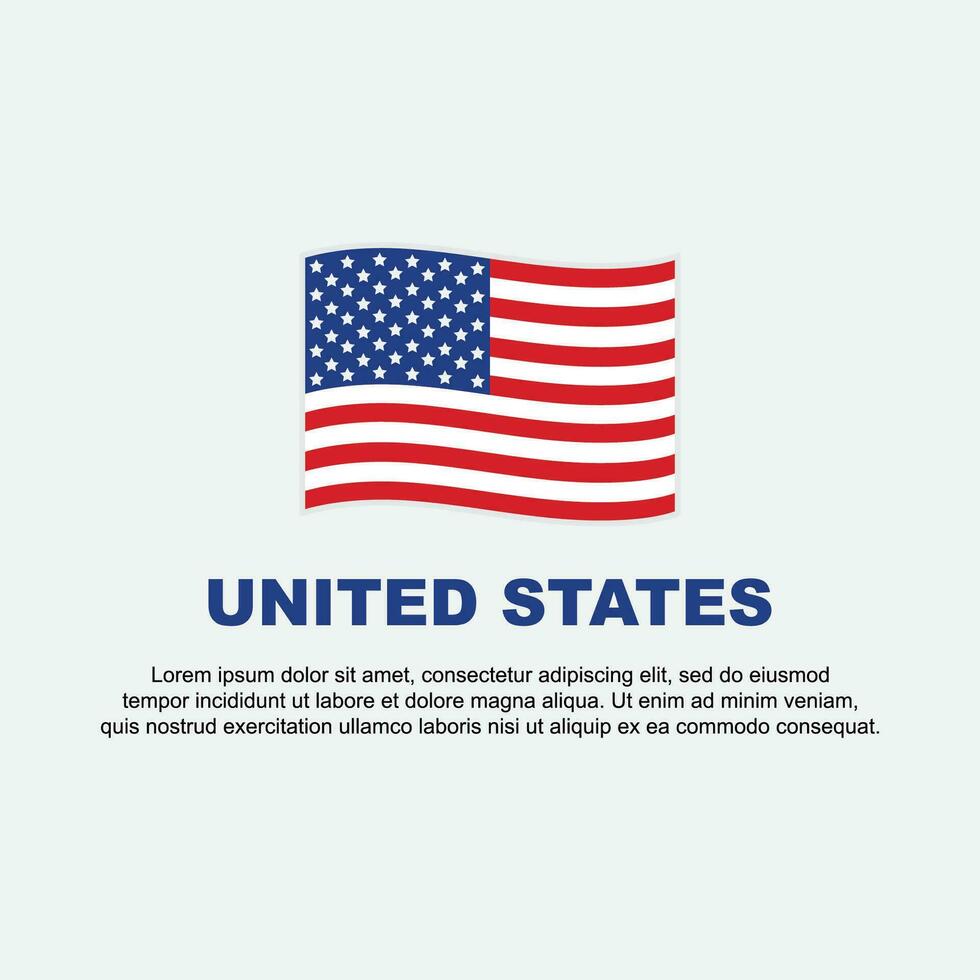 Verenigde staten vlag achtergrond ontwerp sjabloon. Verenigde staten onafhankelijkheid dag banier sociaal media na. Verenigde staten achtergrond vector