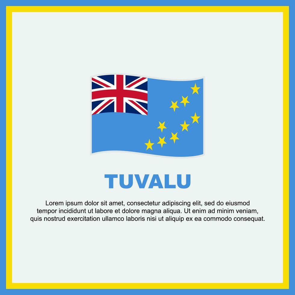 Tuvalu vlag achtergrond ontwerp sjabloon. Tuvalu onafhankelijkheid dag banier sociaal media na. Tuvalu banier vector