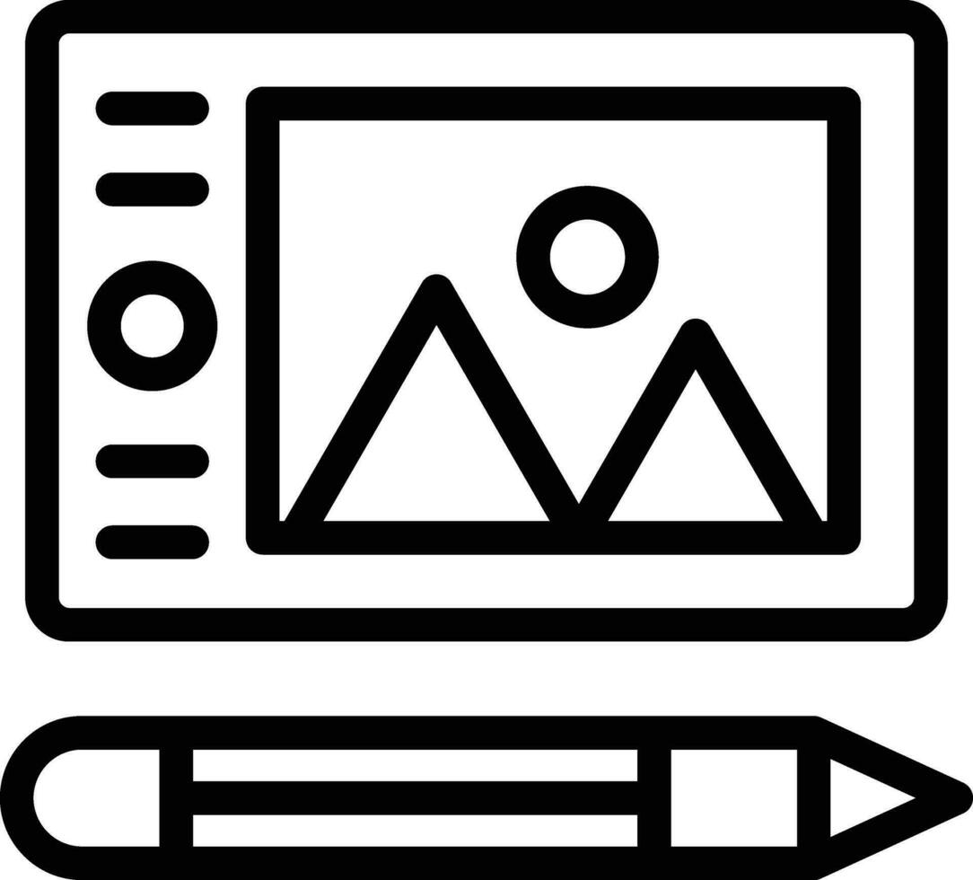 grafisch tablet vector pictogram ontwerp illustratie