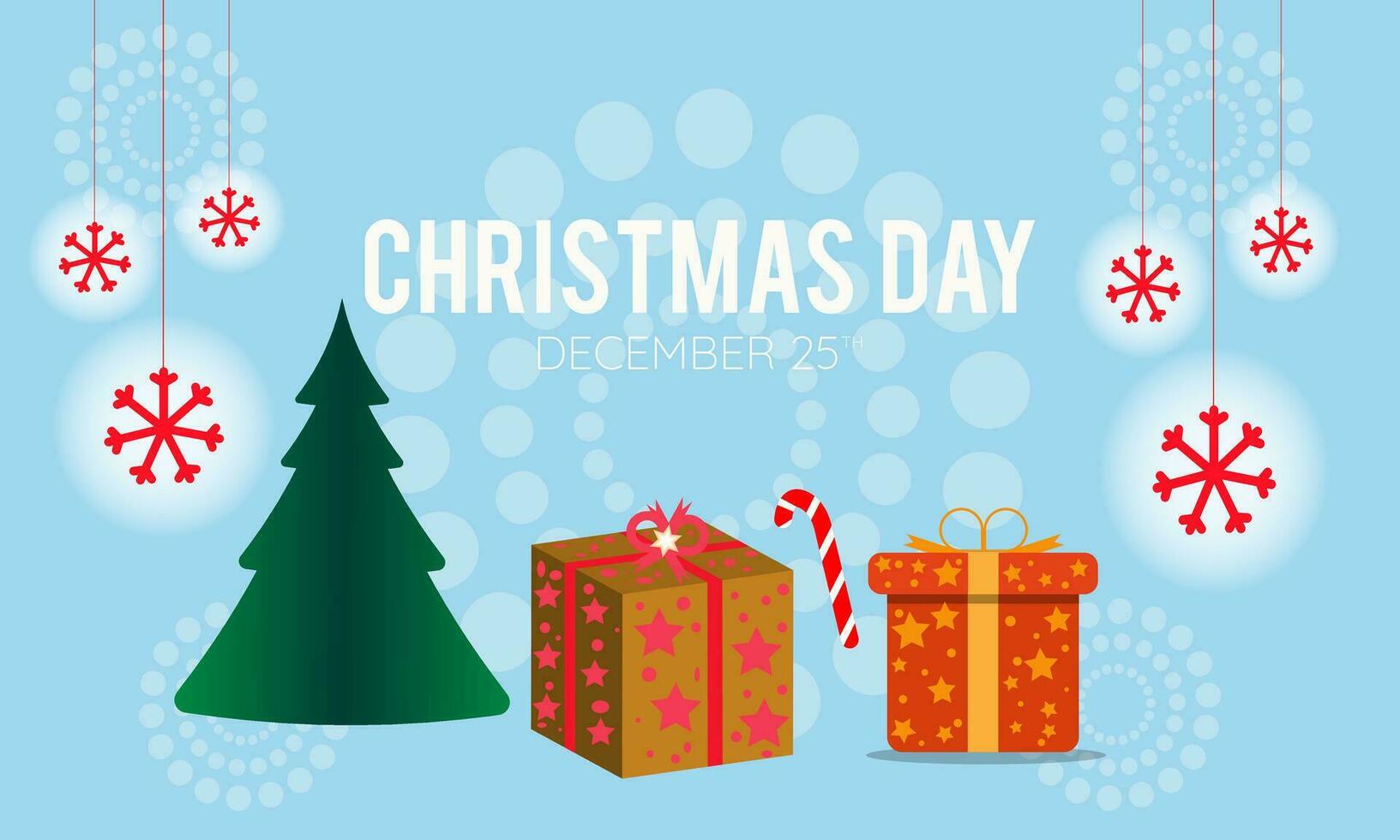 Kerstmis dag viering spandoek. blij vakantie Kerstmis partij concept met feestelijk decoraties, geschenken, en vrolijk tradities. achtergrond, banier, kaart, poster ontwerp, groet kaarten. vector
