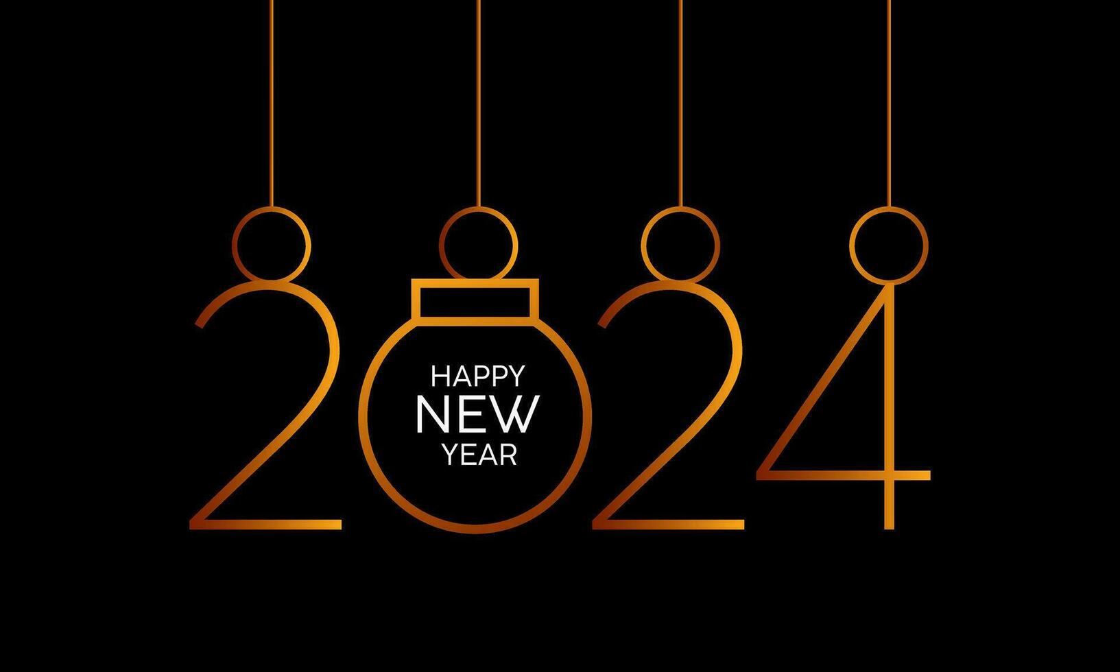 gelukkig nieuw jaar 2024 viering feestelijk concept met vuurwerk, partij hoeden, en Kerstmis bal. achtergrond, banier, kaart, viering poster, partij uitnodiging of kalender. vector