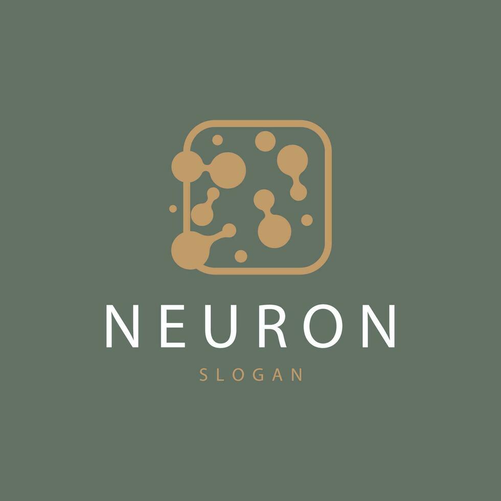 neuron logo, neuron zenuw of zeewier vector abstract molecuul ontwerp, sjabloon illustratie