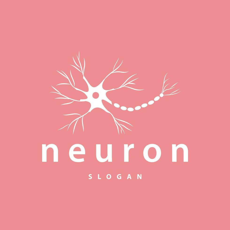 neuron logo, neuron zenuw of zeewier vector abstract molecuul ontwerp, sjabloon illustratie